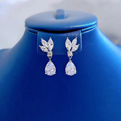 Moissanite Simple Drop Earrings