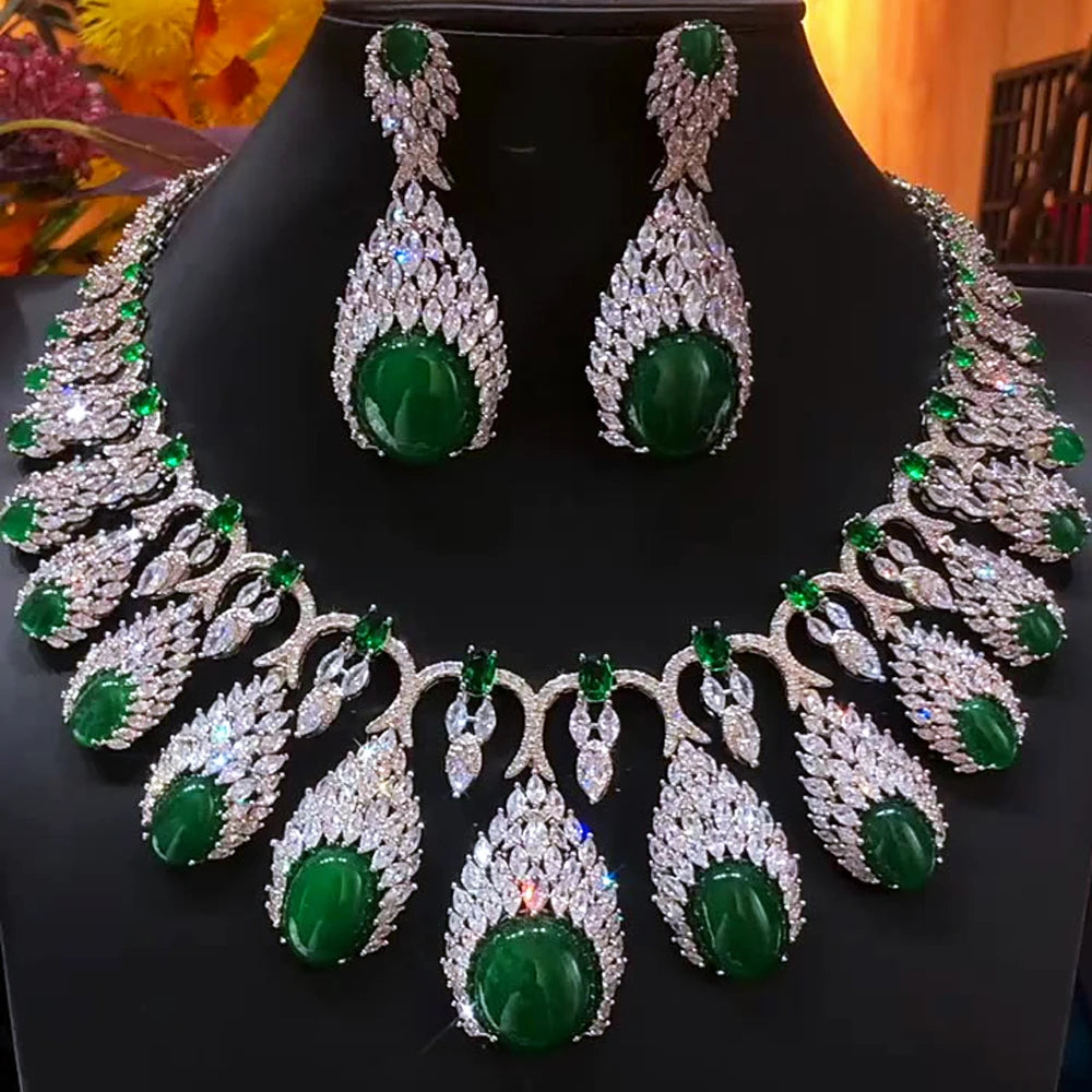 4PCS Luxury African Jewelry Dubai Bridal Jewelry Set