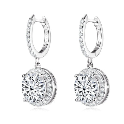Moissanite Earring 925 Certified Silver Drop Earrings