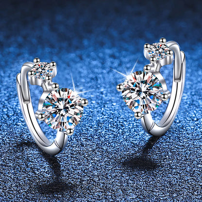 Full Moissanite Hoop Earring For Women