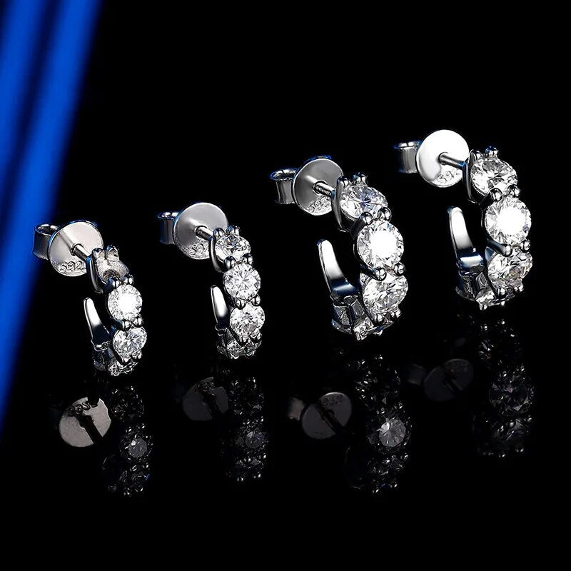 1-3ct Moissanite Stud Earrings