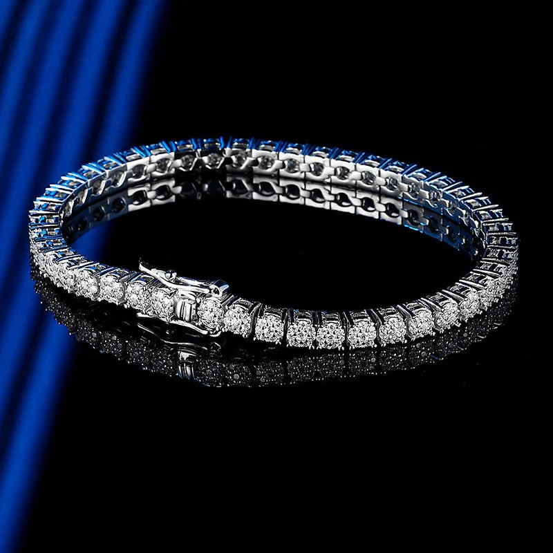 Moissanite Diamond Link Chain Bracelets Bangle