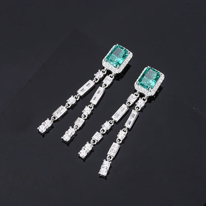 Drop Earrings Created Moissanite