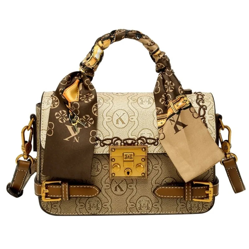 Genuine leather handbag designer fashionable single shoulder crossbody bag