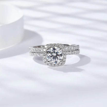 1 Carat Moissanite Engagement Wedding Ring