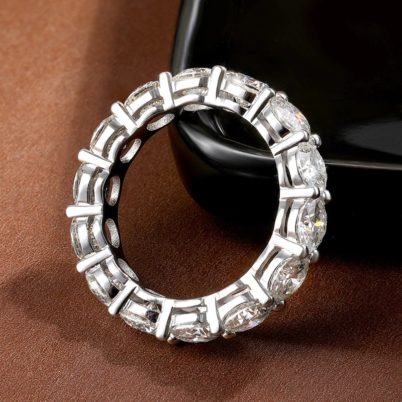 Round Moissanite Solitaire Ring - D VVS1 S925 Silver 0.5ct