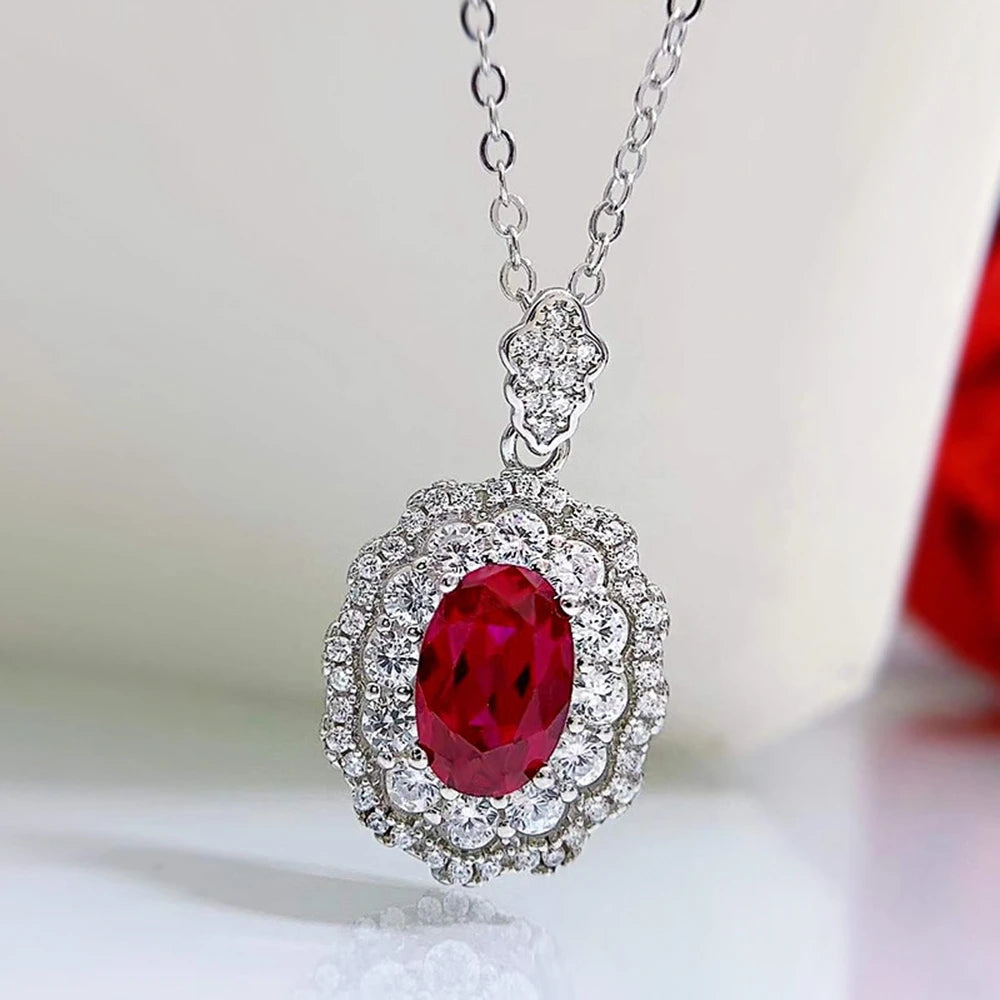 Moissanite Sparkling Pendant Necklace