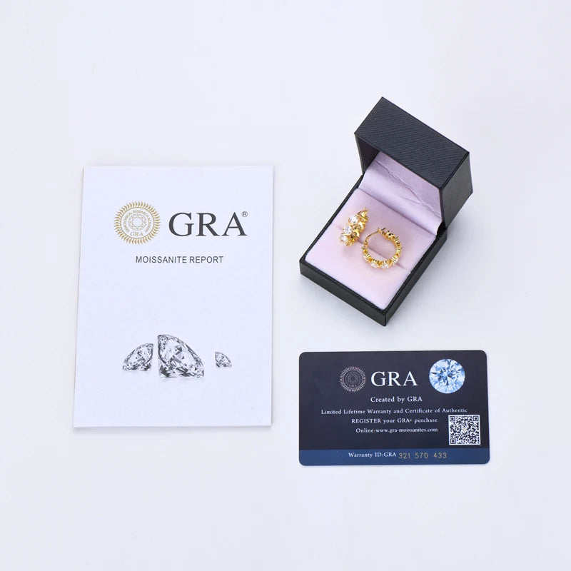 4.8CTTW Sparkling Round Cut Moissanite Earring