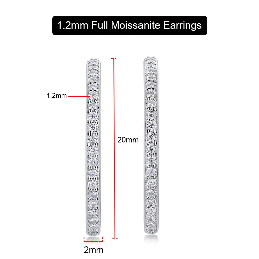 Full Moissanite Wedding Earrings