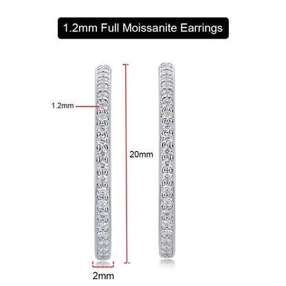 Full Moissanite Wedding Earrings