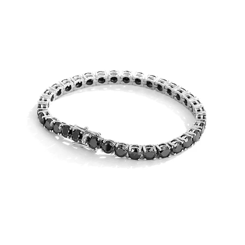 Moissanite Tennis Bracelets 5mm for Women 925 Sterling Silver White Gold Bangle Wedding Sparkles Lab Diamond Bracelet GRA