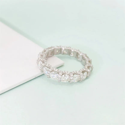 Moissanite Diamond Wedding Band