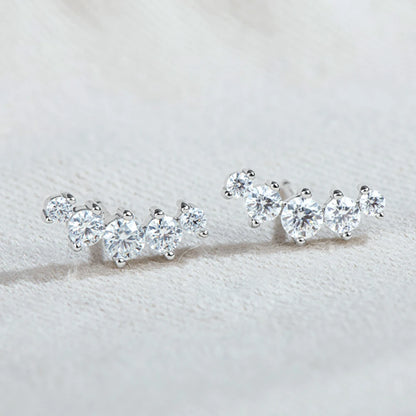 Full Moissanite Stud Earrings