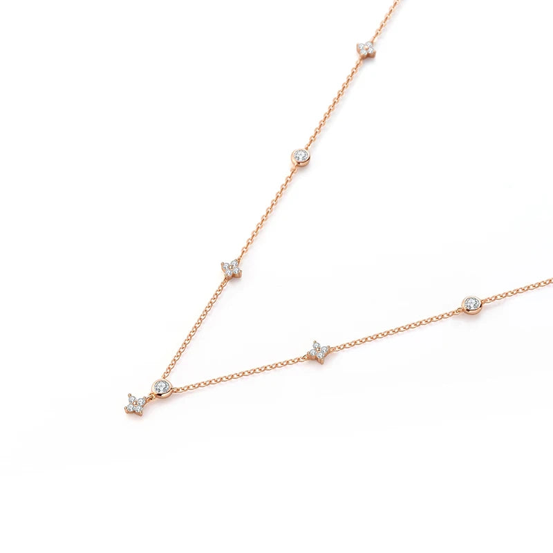 Moissanite Necklaces 2mm&3mm for Women