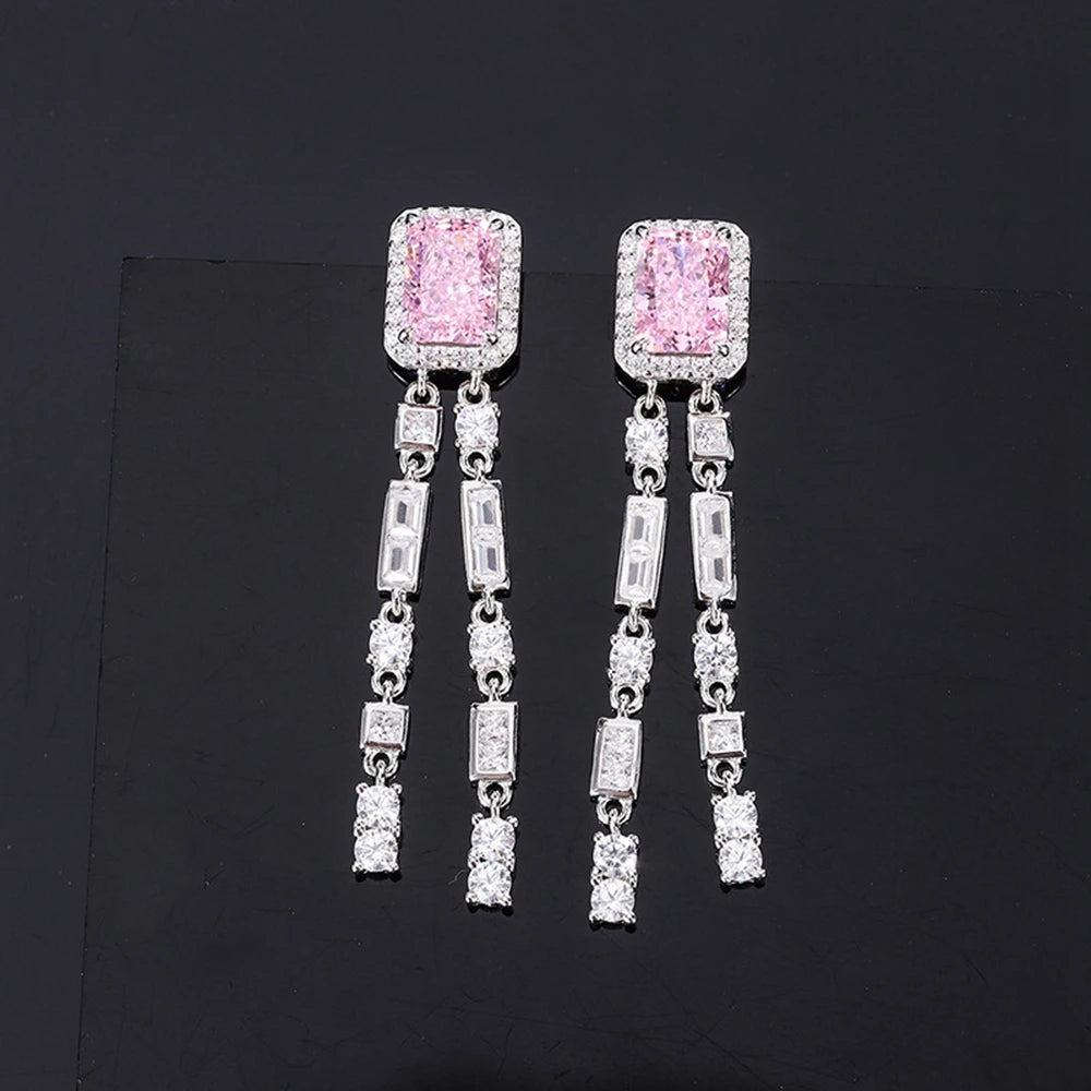 Drop Earrings Created Moissanite