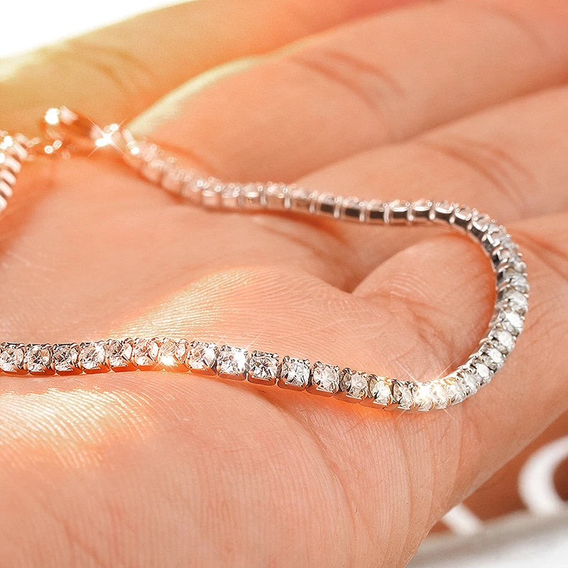Dainty Moissanite Tennis Bracelet | 1.5mm-2mm D VVS1 S925