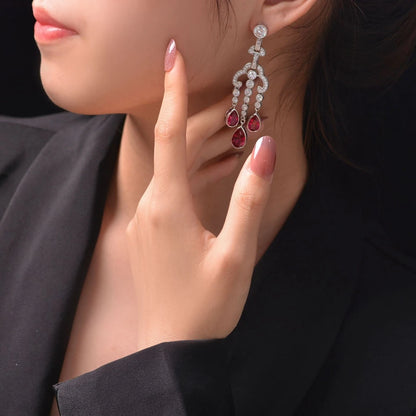 Tassel Drop Earrings Moissanite