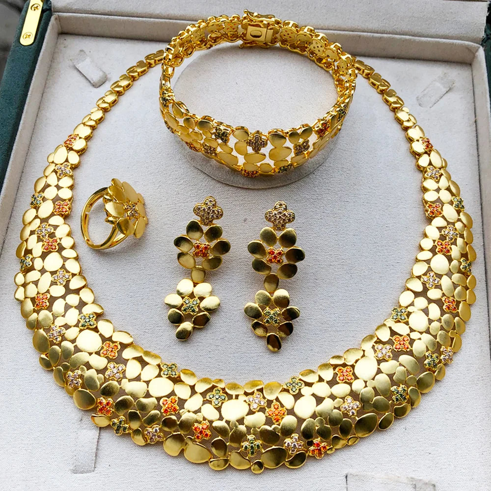 Discover Elegant Floral Bridal Jewelry Sets