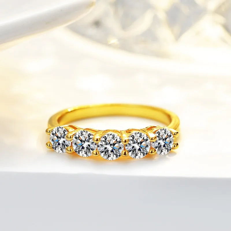 Moissanite Wedding Band Ring