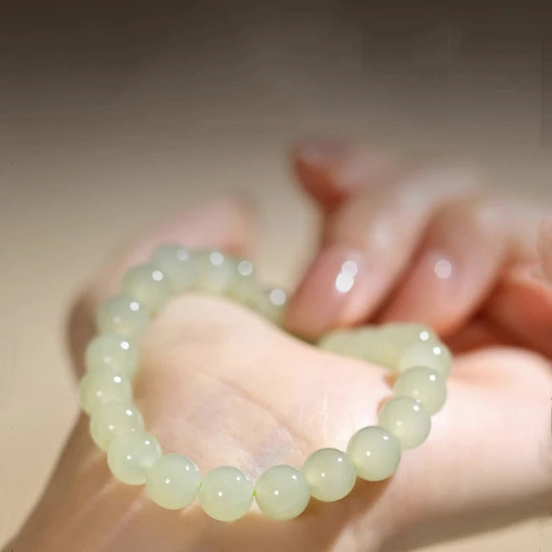 Hetian Jade Beads Bracelet