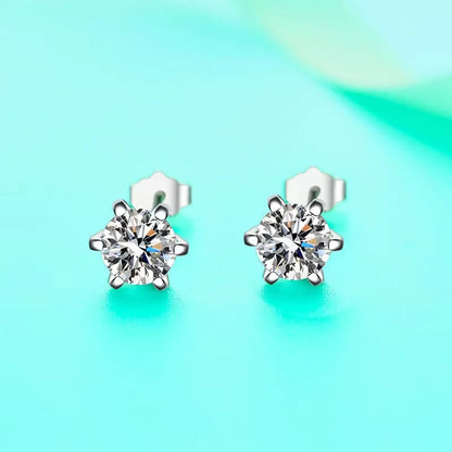 1ct Moissanite Stud Earrings