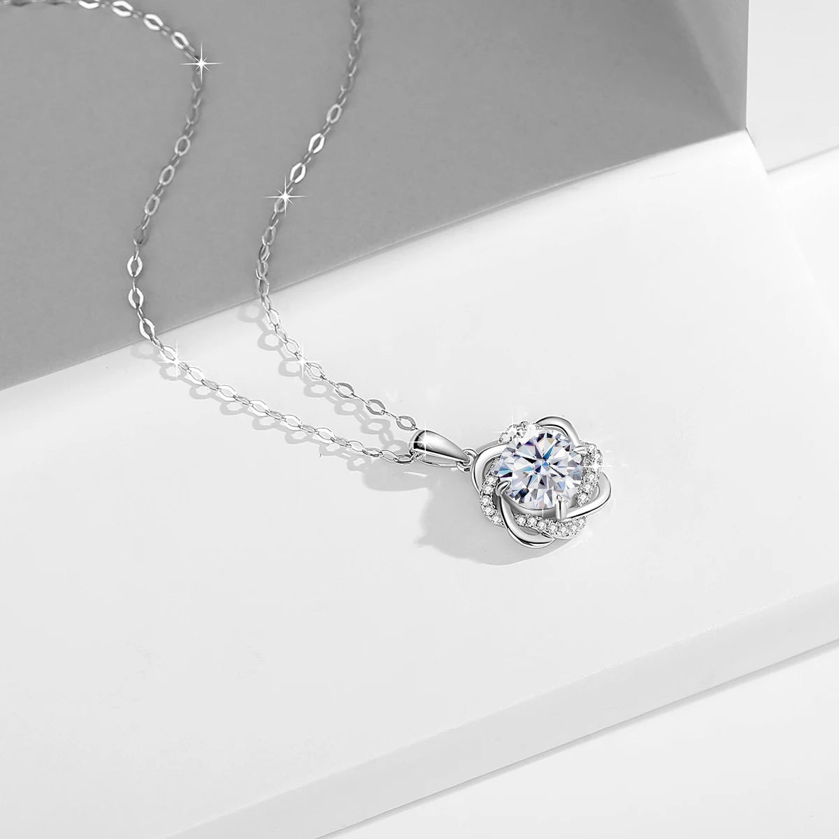 3ct Moissanite Necklace Pendant For Women Certified Silver 925 Jewelry 2025 Trending