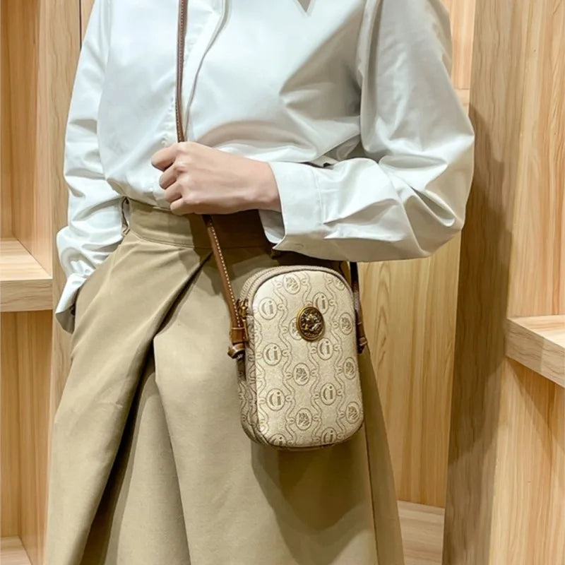Genuine leather luxury mobile phone bag shoulder crossbody bag