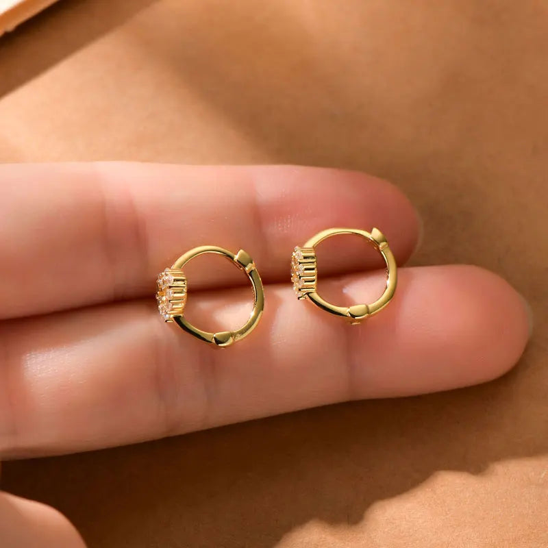 Moissanite Hoop Earring For Women 925 Sterling Silver