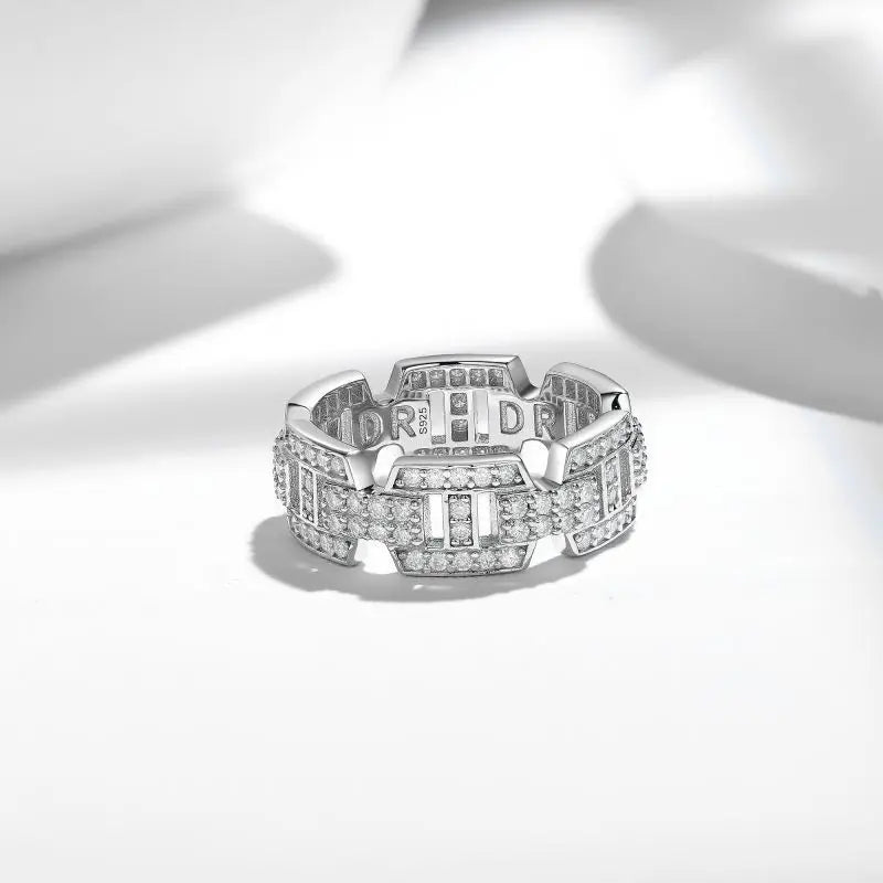 Wedding Bands Round Cut 1.3ct D Color Moissanite 925 Silver Ring Woman Jewelry