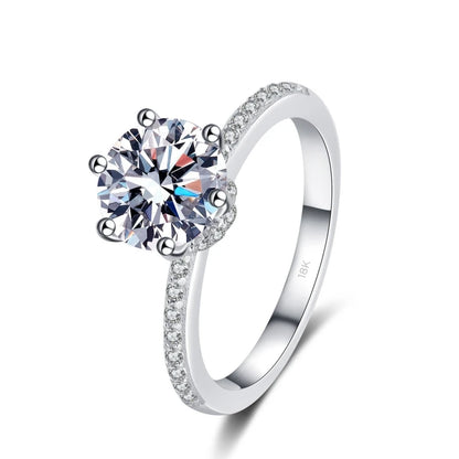 Designer 18K White Gold 2Carat Moissanite Diamond Rings