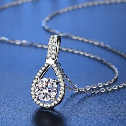 1ct  Moissanite Pendant Necklace