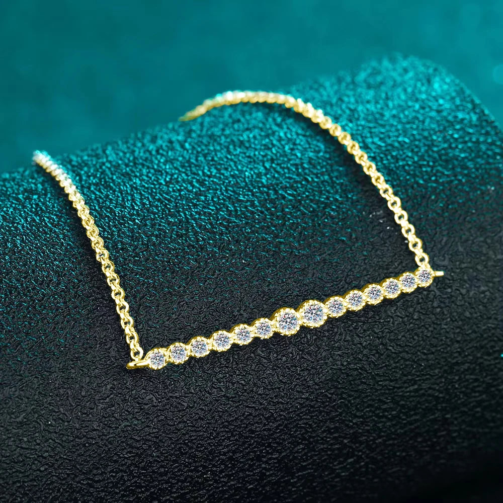 D VVS1 Moissanite Dainty Bracelet | S925 Silver 0.24ctw