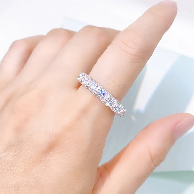 Moissanite Diamond Wedding Band