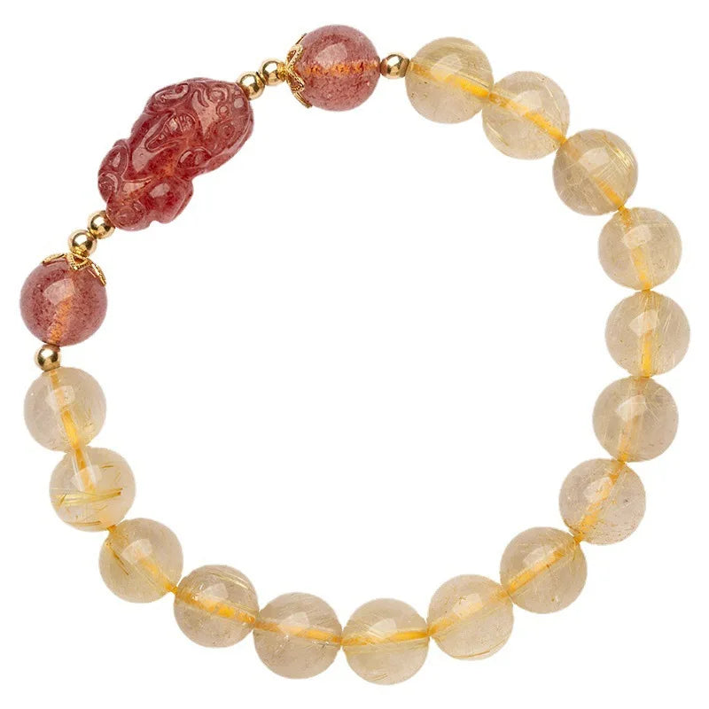 Natural Strawberry Crystal Bracelet