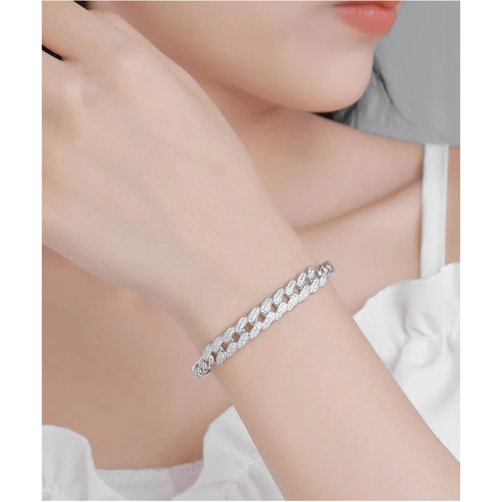 Full Moissanite Adjustable Bracelet For Women