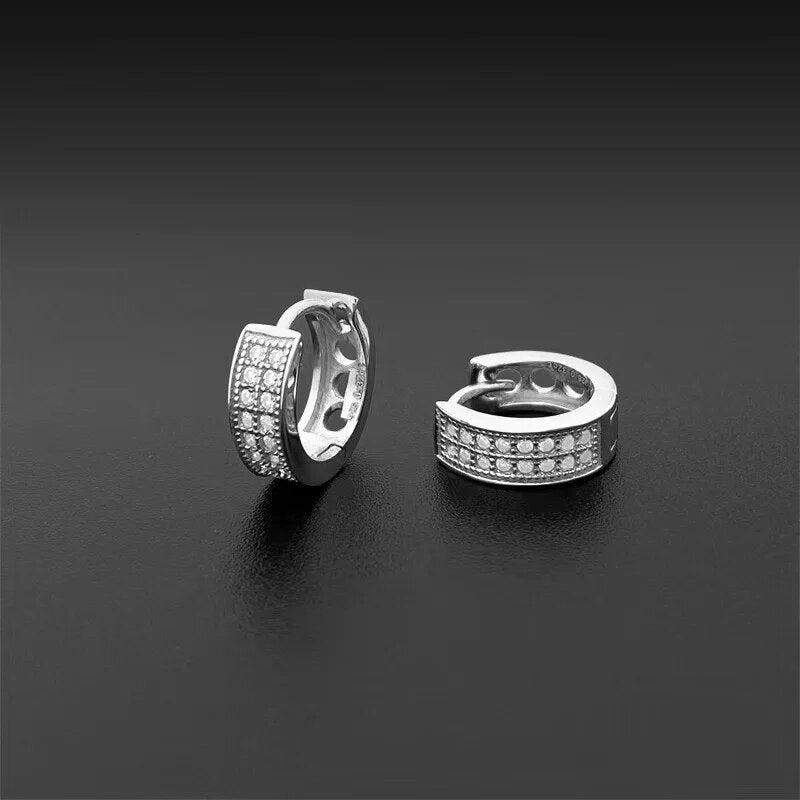 Moissanite Hoop Earrings