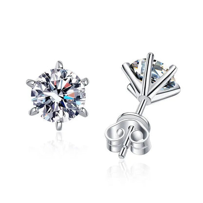 0.3-2ct Moissanite Stud Earrings