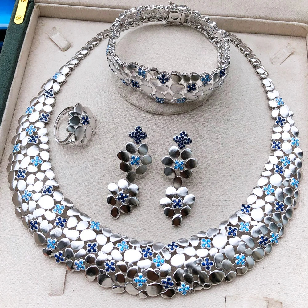 Discover Elegant Floral Bridal Jewelry Sets