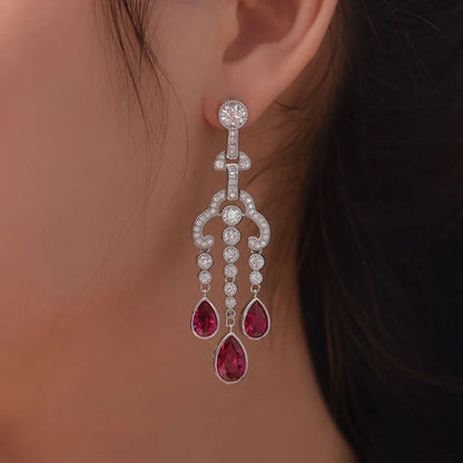 Tassel Drop Earrings Moissanite