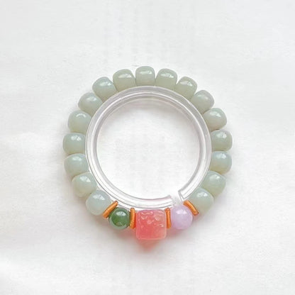 Hotan Jade Agate Multicolor Bracelet