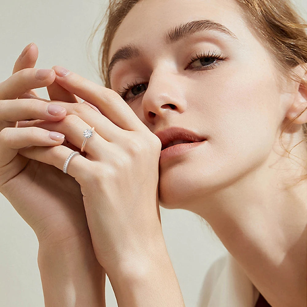 Full Eternity Moissanite Band - D VVS1 S925 Silver 2mm