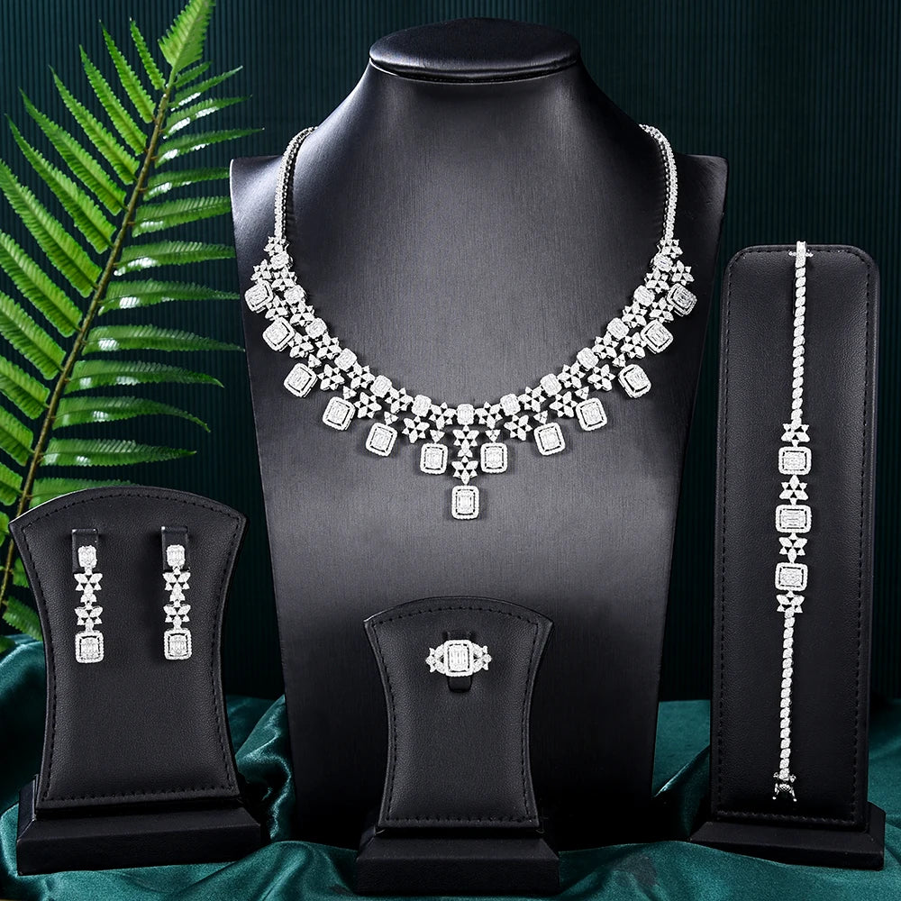 Famous Brand Bling Sequins Luxury Africa Dubai Jewelry Sets