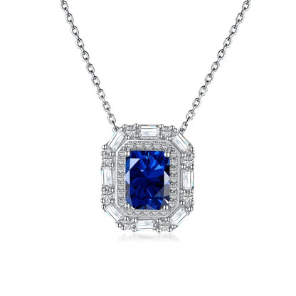 Gemstone Moissanite Pendant Necklace