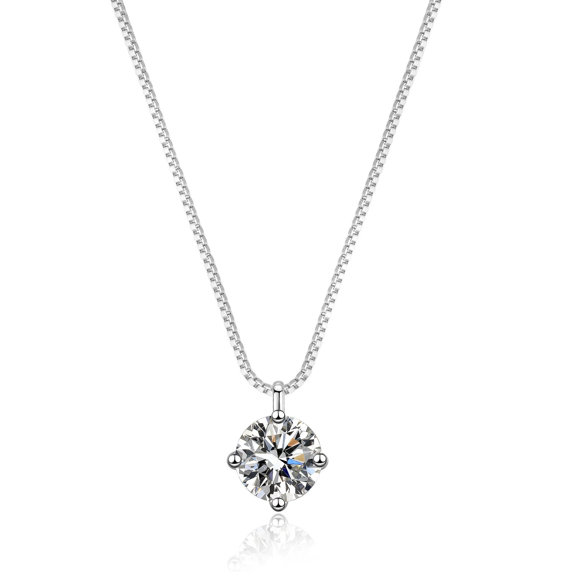 Premium GRA Moissanite Pendant Necklace for Women Classic Four-Prong Setting Carat Fashion Korean Collarbone Chain Short Section