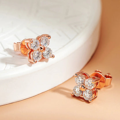 Full Moissanite Stud Earrings