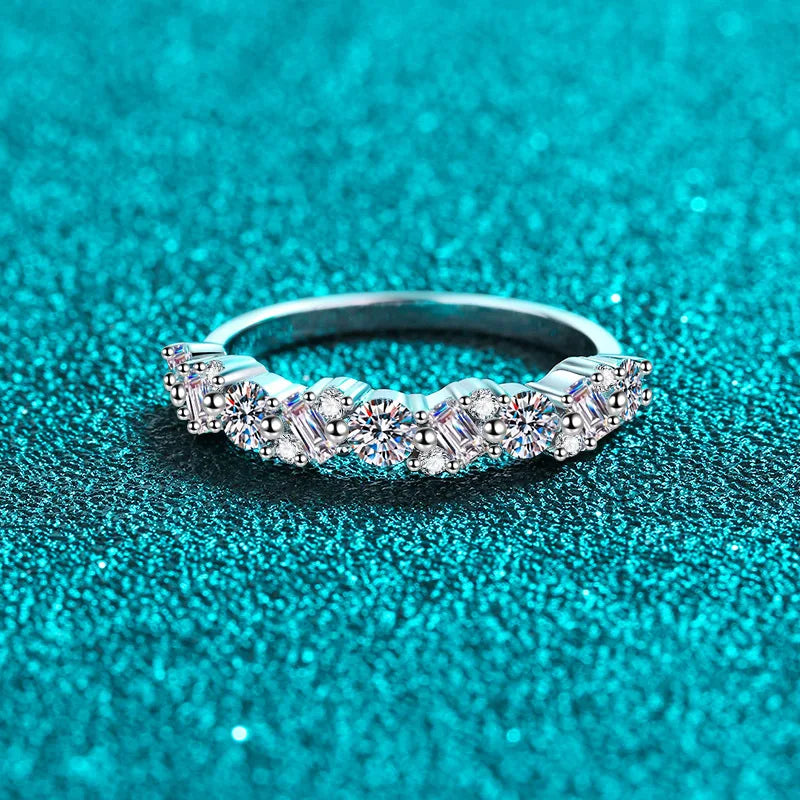 Moissanite Wedding Band