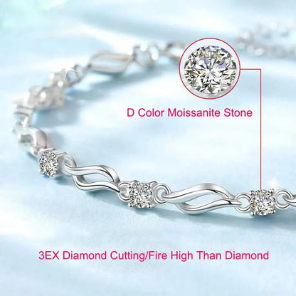 0.4ct  Moissanite Diamond Bracelets Bangle