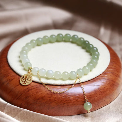 Natural Hetian Jade Gradient Bracelet Fashion Fine Jewelry