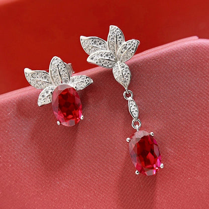 Gem Created Moissanite Sparkling Cocktail Stud Earring