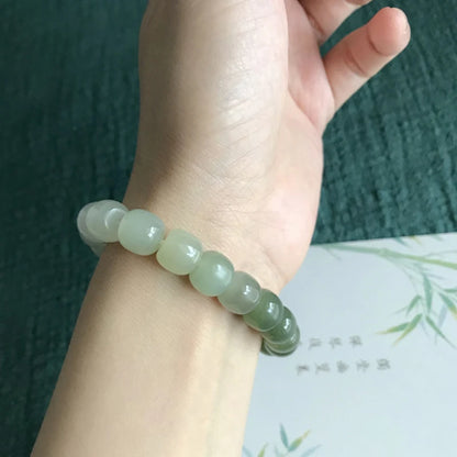 Natural Sunny Water Gradient Hetian Jade Bracelet